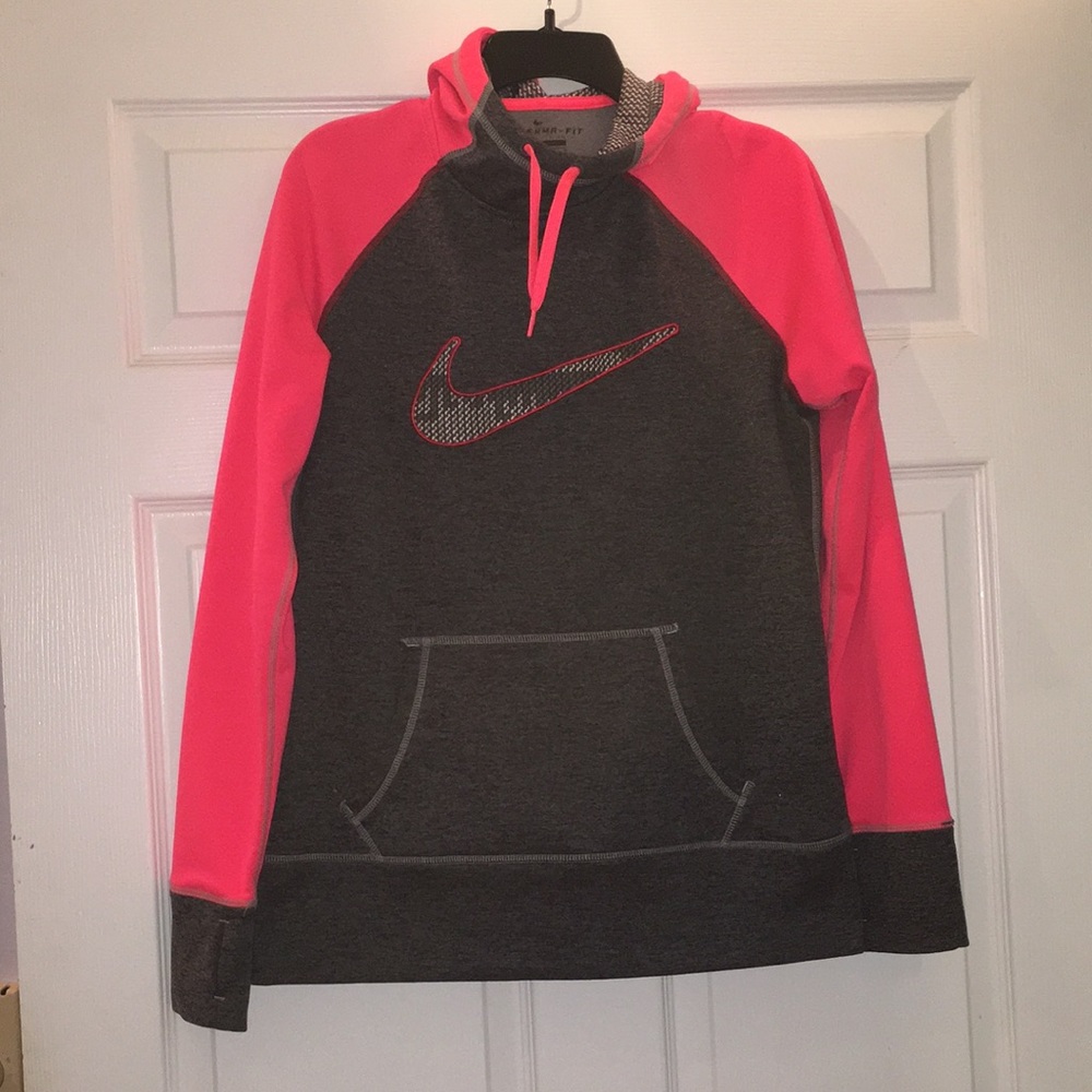 Nike neon pink hoodie